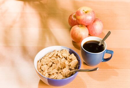 bowl of cereal and coffee