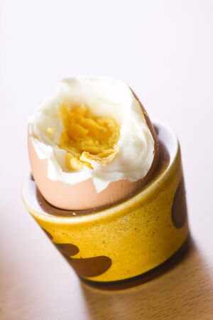 hard boiled egg and breakfastの写真素材