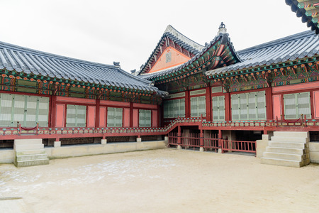 Building complex Gyeongbokgung Palace in Seoulのeditorial素材