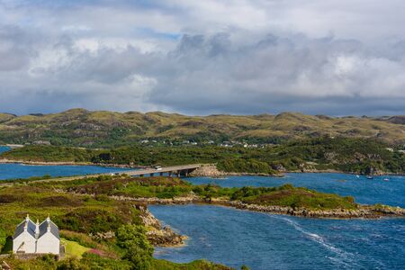 View from the Sky Bridge in Scotland, UKの写真素材