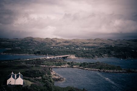View from the Sky Bridge in Scotland, UKの写真素材