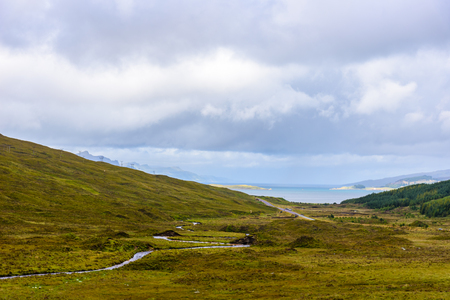 Scenic view of the majesctic nature of the Isle of Skye in Scotland, UK.の写真素材