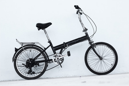 Japanese folding bike isolated.の写真素材