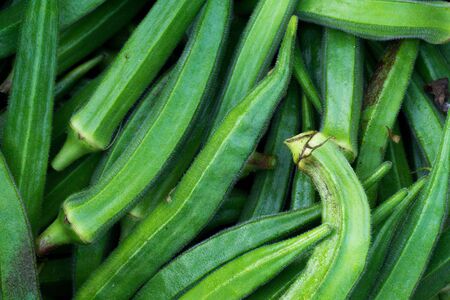 Okra at Farmers Market.
