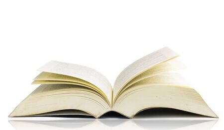 Open book isolated on white background,clipping pahtの写真素材