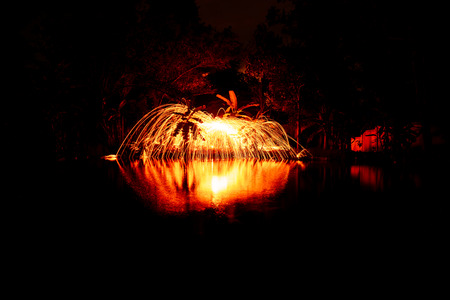 Color of creation by steel wool.の写真素材