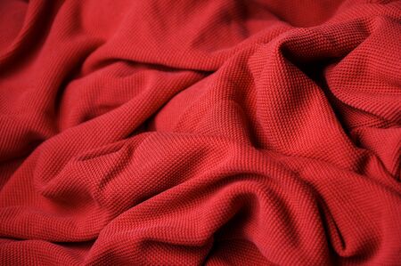 Abstract background of red cloth. Textile backgroundの写真素材