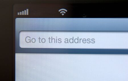 Screen With Address Bar of Web Browserの写真素材