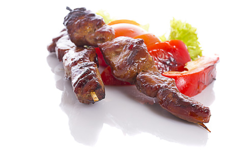 Kebab over white backgroundの写真素材