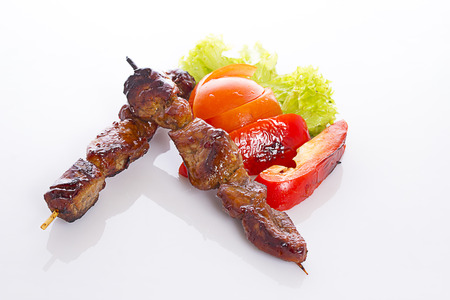 Kebab over white backgroundの写真素材