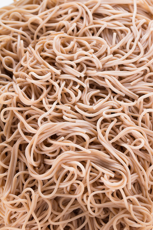 Japanese buckwheat soba noodlesの写真素材