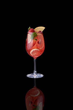 Tasty cocktails on blackの写真素材