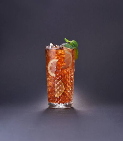 Tasty cocktails on blackの写真素材