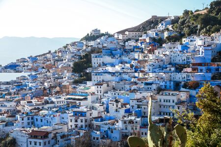 blue city of Moroccoの写真素材