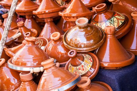 pottery at the Moroccan Bazaarの写真素材
