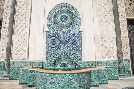 Moroccan mosaic on the wallの写真素材