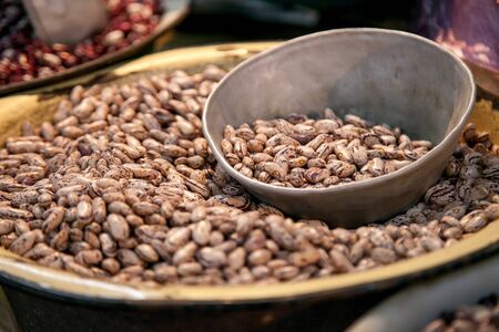 white beans on the counterの写真素材