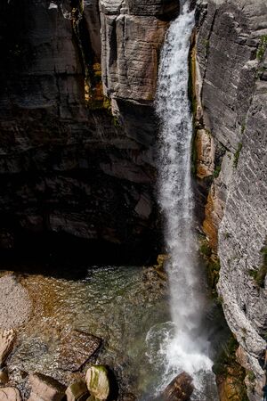 cold waterfall in the gorge of Georgia