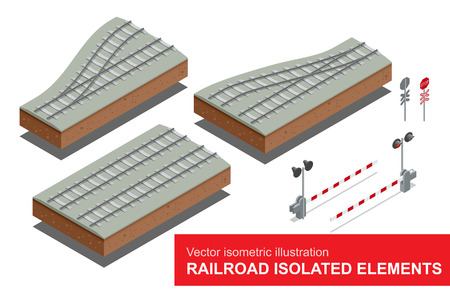 Railroad isolated elements for rail freight transportation.のイラスト素材