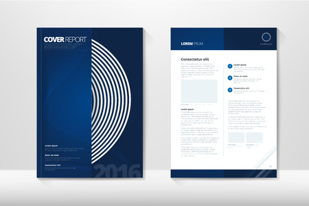Modern Cover Annual Report Brochure - business brochure - Catalog Cover, flyer design, size A4, front page and back page. Easy to use and edit. Vector Layout templateのイラスト素材