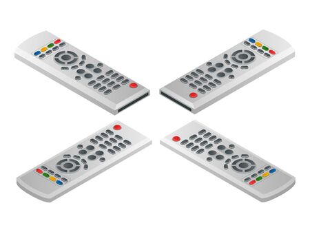 Remote control tv. Flat 3d vector isometric illustrationのイラスト素材