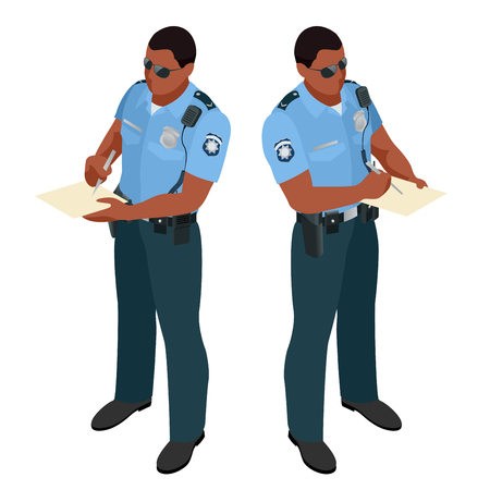 Policeman in uniform. Policeman icon. Policeman vectorのイラスト素材