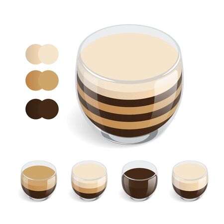 Coffee cup and beans on a white backgroundのイラスト素材