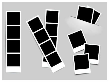 Simple illustration of a flat icon  plastic border on a white background. Vector illustration. Photo realistic and Template photo design.のイラスト素材