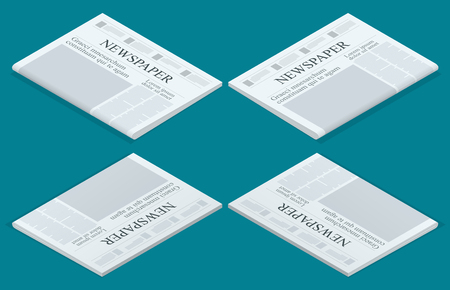 Graphical design newspaper template, highlighting figures and testimonials vector mock up of a blank daily newspaper graphical design newspaper templateのイラスト素材