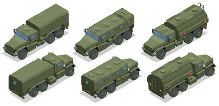 Isometric Mine-Resistant Ambush Protected. United States military light tactical vehicles produced as part of the MRAP. Designed to withstand improvised explosive device attacks and ambushes.のイラスト素材