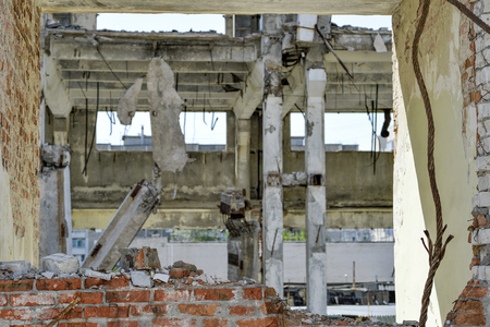 Demolition and dismantling of the remnants of the large industrial enterprise.