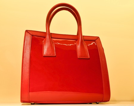 The red bag on the illuminated background.のeditorial素材