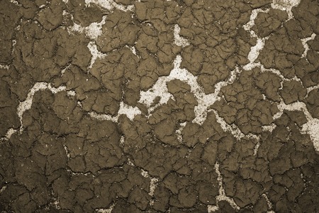 The texture of the bottom of the reservoir sand and the accumulation of silt on top. Background. Toningの写真素材