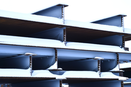 Abstraction of the metal supports of the bridgeの写真素材