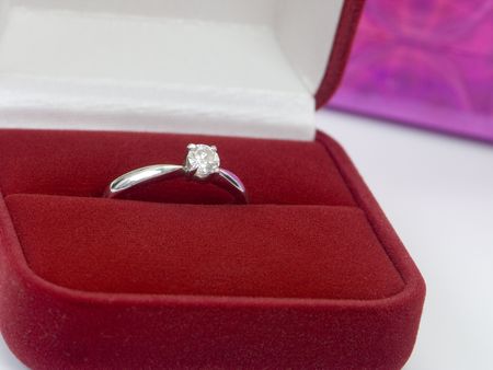 Diamond ring Valentines day giftの写真素材
