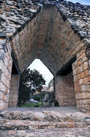 view of ek balam in the yucatan is a recently discovered Maya city lost in the jungle archaeological sitesの写真素材