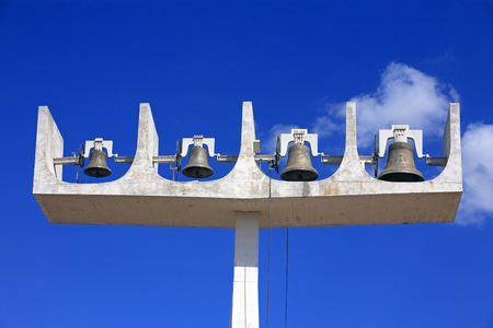 bells of the cathedral of brasilia city capital of brazilの写真素材