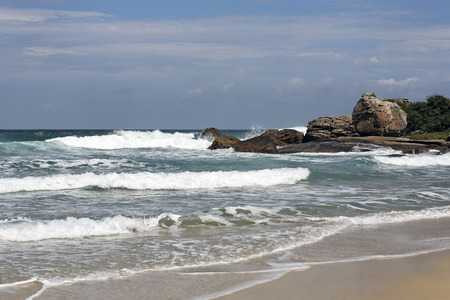 lopes mendes beach in the beautiful island of ilha grande near rio de janeiro in brazil