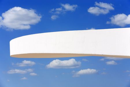 architecture detail of the futuristic national museum of brasilia cityの写真素材