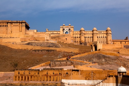 Amber Fort in jaipur in rajasthan state in indiaの写真素材