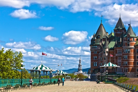 hotel Chateau Frontenac quebec city canadaのeditorial素材