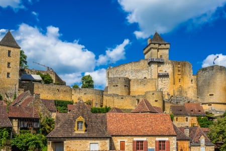 castle of castelnaud la chapelle dordogne perigord Franceのeditorial素材