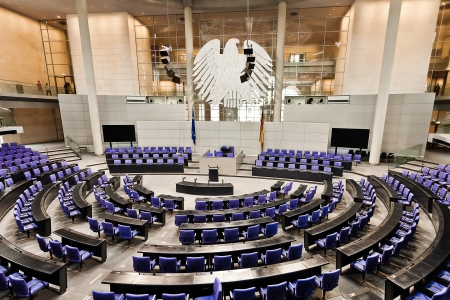 parliament german bundestag room Reichstag in berlin germanyのeditorial素材