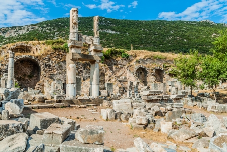 Ephesus ancient greek ruins in Anatolia Turkeyの写真素材