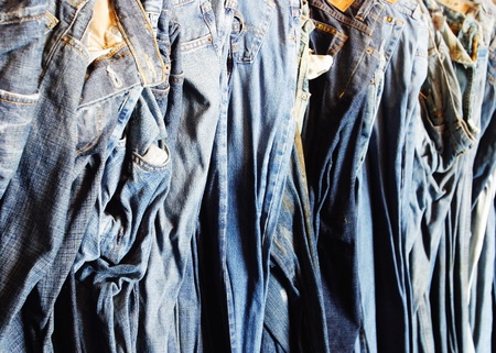manufacturing fashion jean denim pants manufacture factory in los angelEsのeditorial素材