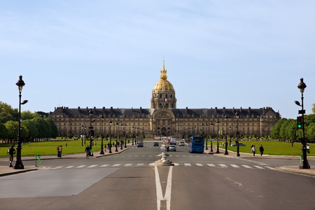 les invalidesmuseum where napoleon tomb is in the beautiful city of paris franceのeditorial素材