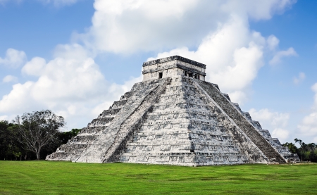 Kukulkan Pyramid  of Chichen Itza yucatan was a Maya  archaeological sites Mexicoの写真素材