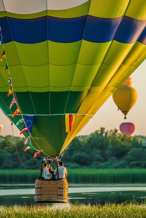 Chambley, France - August 4, 2006 : Mondial hot Air Ballon reunion in Lorraine august 4 2006 , in Chambley Franceのeditorial素材