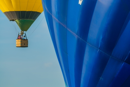 Chambley, France - August 3, 2006 : Mondial hot Air Ballon reunion in Lorraine august 3 2006 , in Chambley Franceのeditorial素材