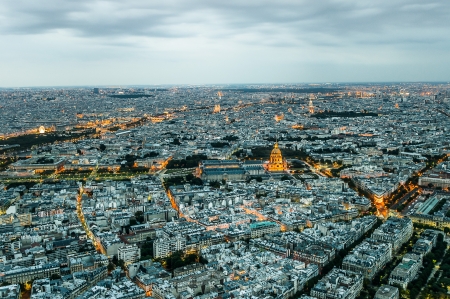 aerial view cityscape of Paris in franceの写真素材
